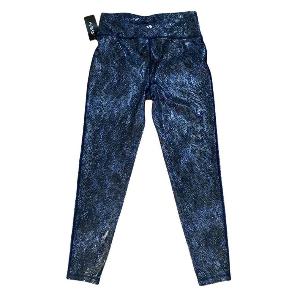 Ideology Shiny Python Tight Leggings Stretch Navy - image 5